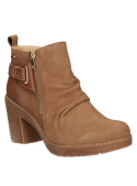 Calzado de cuero café para mujer, estilo contemporáneo, adecuado para otoño e invierno, combinable con chaquetas.