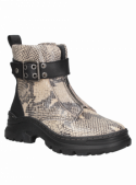 Botín de cuero taupe, perfecto para mujeres que buscan un calzado informal y sofisticado.