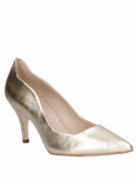 Zapato Pollini dorado para mujer, con forro sintético y diseño sofisticado en cuero.