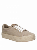 Zapatilla casual beige de Panama Jack, material textil, ideal para actividades diarias y estilo versátil.