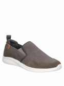 calzado taupe de hombre con forro textil y taco plano