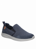 Calzado escolar azul para hombre, diseño informal, 7.5 cm de caña.