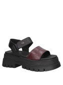 Sandalia burdeos de mujer Zappa con diseño contemporáneo y taco bloque de 5.5 cm.