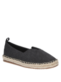Alpargata negra de mujer Bruno Rossi, textil, estilo informal para verano.