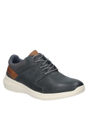 Zapatilla de cuero gris para hombre, cómoda y resistente para el colegio.