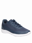 zapatilla azul de mujer que se adapta a la anatomía del pie.