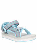 Sandalia azul Panama Jack para niña, estilo casual con forro textil, ideal para diversas aventuras.