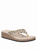 Sandalia de mujer multicolor, estilo casual, sintética, adecuada para disfrutar del verano cómodamente.