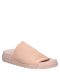 Sandalia rosada de mujer Zappa G398 con diseño textil contemporáneo y taco plano de 4,5 cm.