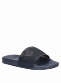 Calzado sintético azul para hombre, fresco y versátil para el verano.