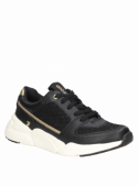 Zapatilla casual negra de mujer, moderna y estilosa, perfecta para marcar tendencia.