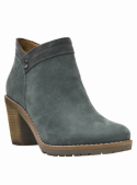 Botín azul de cuero para mujer, diseño urbano y sofisticado, ideal para el día a día en la ciudad.