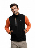 Polar negro para hombre, estilo casual, ideal para actividades al aire libre, 100% polyester.