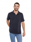 Polera Madrid Hombre D173 PANAMA JACK negro
