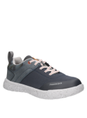 zapatilla azul casual de niño, diseño resistente para aventuras al aire libre, material sintético