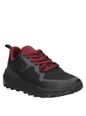 zapatillas deportivas negras para mujer con cordones gruesos y lengüeta acolchada, perfectas para un ajuste seguro y cómodo.