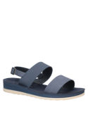 Sandalia azul casual para mujer, perfecta para combinar con vestidos veraniegos o faldas de mezclilla en días cálidos.