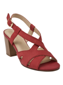 Calzado femenino con taco cuadrado y correa ajustable en el tobillo, perfecto para ocasiones semi-formales.