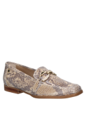 diseño en cuero pitón para mujer, zapato casual con forro de fibra suave.