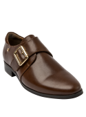 Elegante zapato Oxford marrón de cuero para mujer, ideal para ocasiones formales y estilo casual sofisticado.