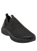 Zapatilla urbana negra J112 de hombre, forro textil, perfecta para confort y practicidad.