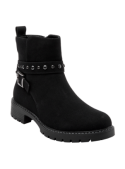 Calzado urbano estilo biker, suela gruesa antideslizante, ideal para combinar con jeans ajustados o falda corta.