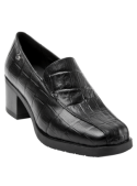 Elegante zapato negro de cuero, ideal para cualquier ocasión, con taco de 5.9 cm.