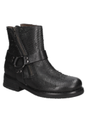 Botín negro de cuero premium, perfecto para combinar comodidad y estilo casual.
