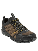 zapatilla outdoor café de cuero para hombre, diseño con costuras en contraste y cordones seguros, perfecta para caminatas.