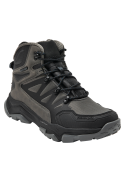 Calzado outdoor gris para hombre, mezcla de textil y sintético, diseñado para caminatas y excursiones en la montaña.