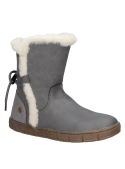 Bota de niña gris, textil EVA, con suela antideslizante y taco plano, perfecta para el frío.