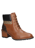 Botín casual de cuero café para mujer con diseño clásico y moderno, ideal para estilo urbano y funcionalidad diaria.