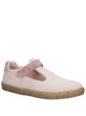 zapatilla rosada casual para niña con punta redonda y taco plano de 2 cm