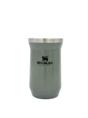 Vaso de acero inoxidable verde, diseño unisex, perfecto para actividades al aire libre con mate.