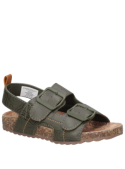 Sandalia verde casual de niño, diseño versátil para aventuras al aire libre.