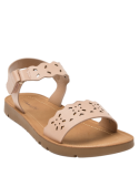 Sandalia rosada de niña, estilo casual, ideal para aventuras al aire libre con su diseño resistente.