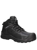 Zapato de seguridad negro para hombre, puntera de acero templado conforme a norma NCh 772/2.