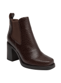 Botín Chelsea marrón para mujer, con suela robusta que ofrece buen agarre, perfecto para la ciudad.