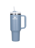 Vasos celeste para niño, mango ergonómico outdoor, perfecto para mantener hidratación, 90% acero inoxidable.