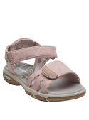 Zapato veraniego de niña en rosa, con tiras decorativas y sujeción segura, perfecto para el parque.