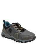 zapatilla para niño en color gris, material sintético y taco de 3,5 cm, cómoda y estable para diversas actividades.