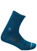 Calcetines unisex azul con terminaciones prolijas que priorizan la comodidad.