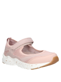 Zapatilla ligera rosada para niña, estilo urbano, adecuada para jugar y explorar en la ciudad.