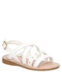 Sandalia infantil blanca para niña, estilo casual, ideal para paseos y juegos.