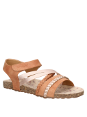Sandalia casual para niña en color camel, cómoda y ligera para explorar al aire libre.