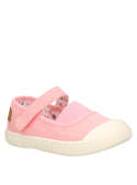 Zapatos de niña rosados, diseño sencillo, perfectos para explorar la ciudad.