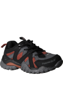 Zapatilla urbana negra casual para niño, ideal para actividades diarias y exploración al aire libre.