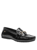 mocasín negro mujer diseño elegante para uso diario