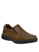 mocasín hombre café cuero con altura de taco de 3 cm para confort diario