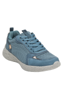 zapatilla cómoda azul mujer con taco plano de 3 cm, ideal para el día a día